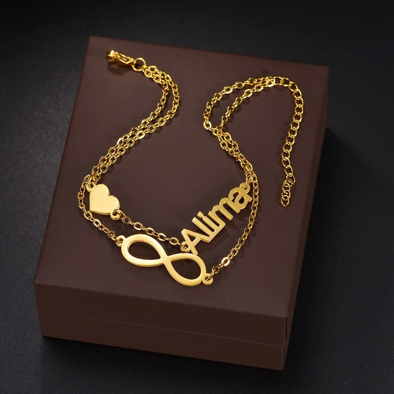 Personalised Infinity Name Anklet