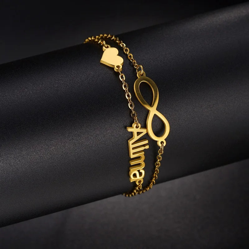 Personalised Infinity Name Anklet