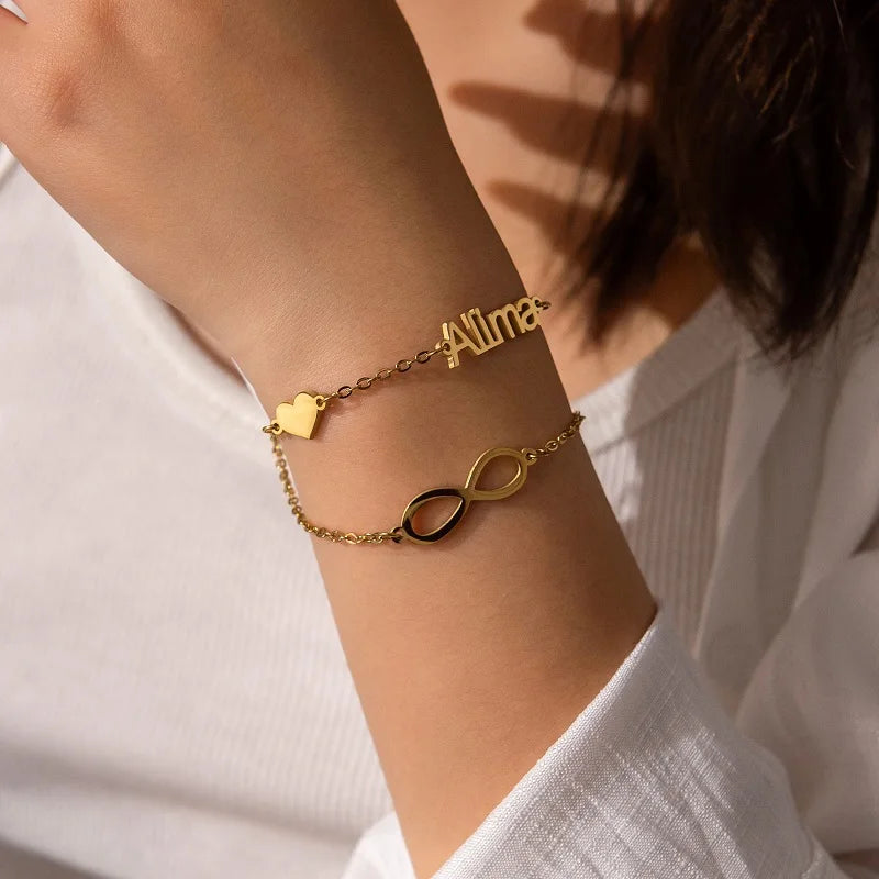 Personalised Infinity Name Anklet