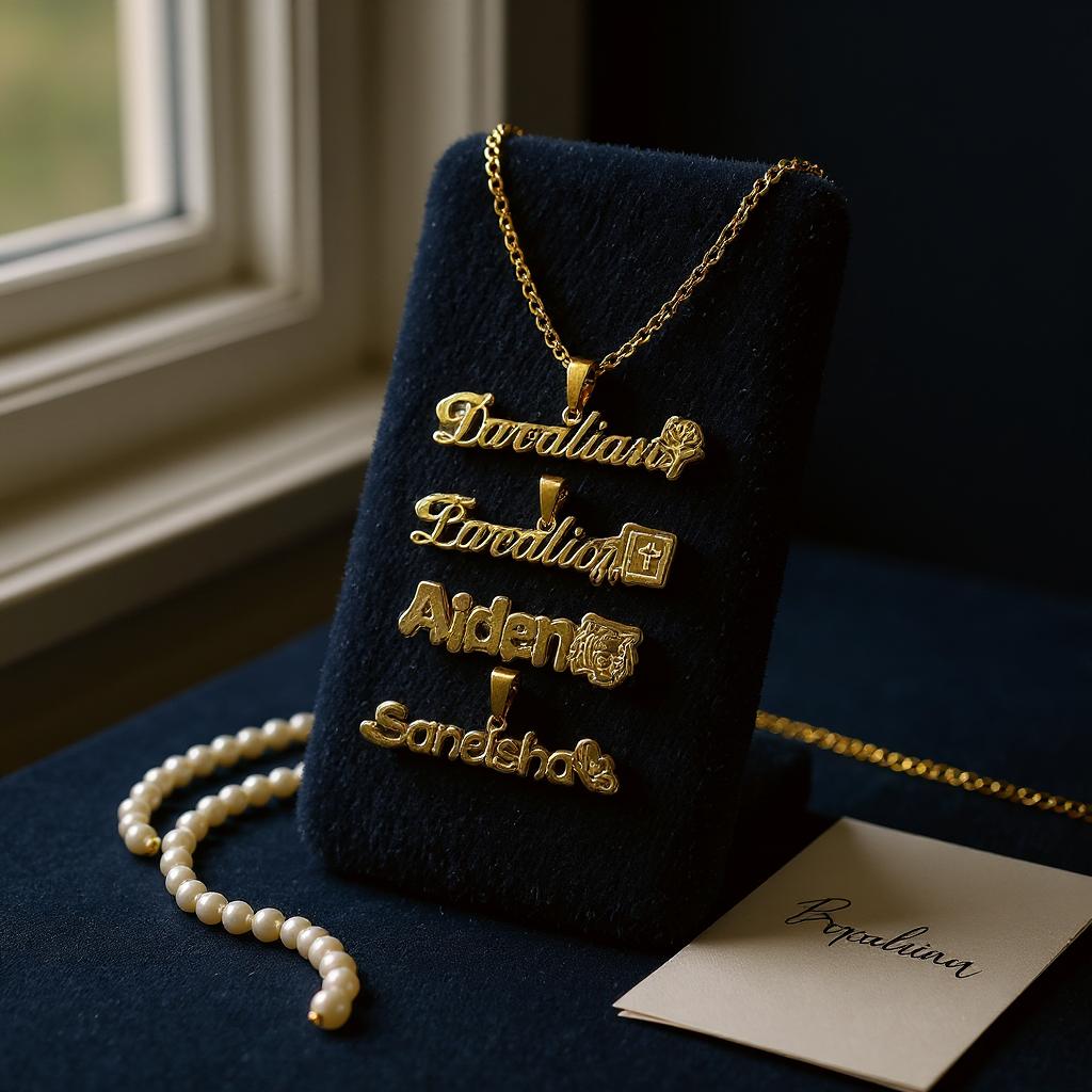 Personalised Name Necklace With Emoji