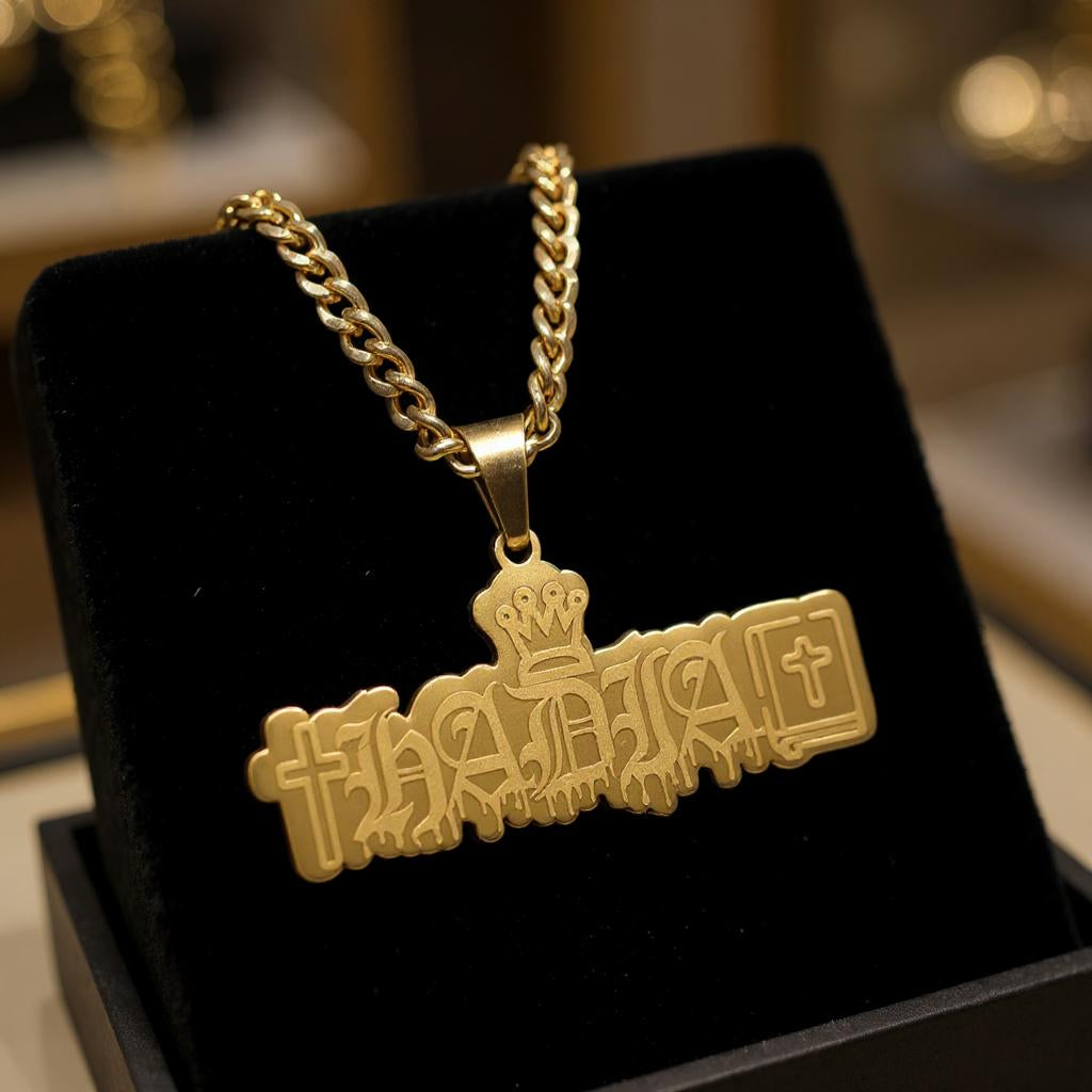 Personalised Name Necklace With Emoji