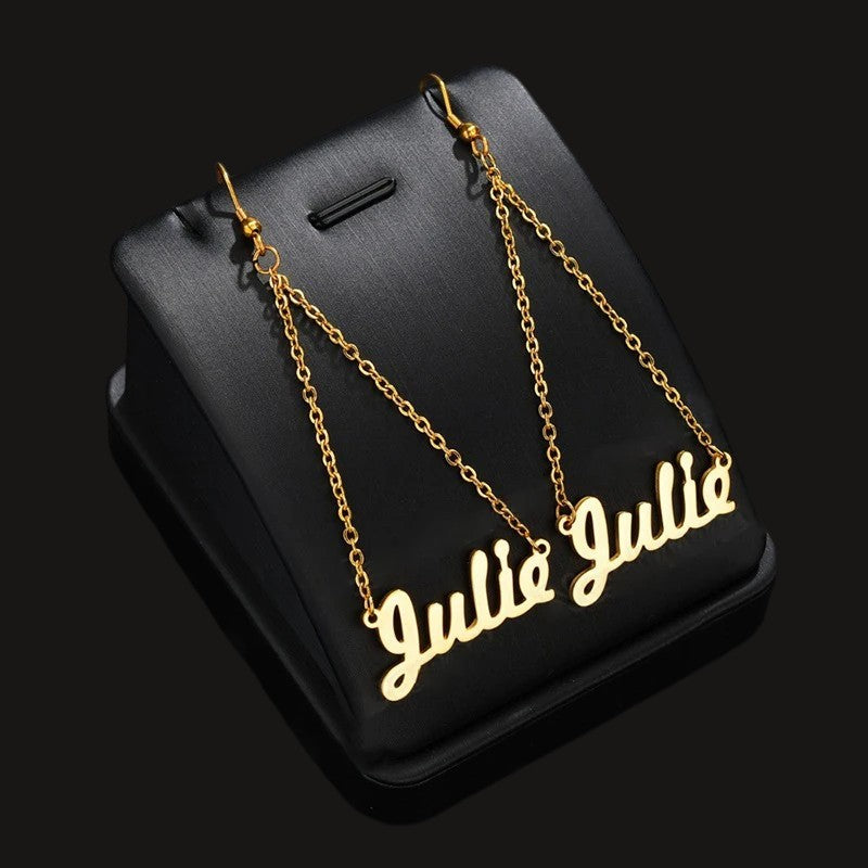 Custom Name Hoop Earring
