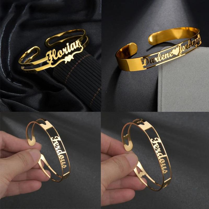 Personalised Gold Engraved Bracelet - Multiple Styles