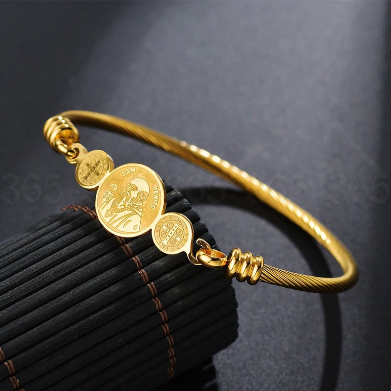 Gold Stainless Steel Tree of Life Bracelet - Lunelle London
