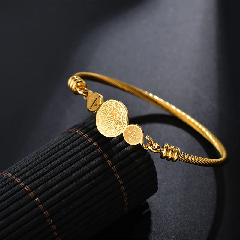 Gold Stainless Steel Tree of Life Bracelet - Lunelle London