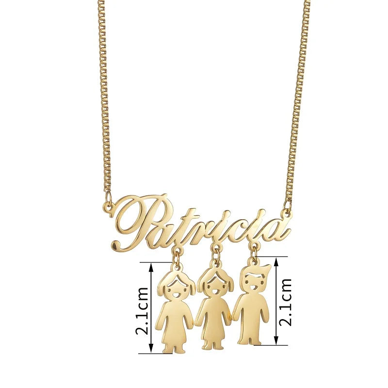 Personalised Custom Name Necklace for Her – Kids Pendant Choker