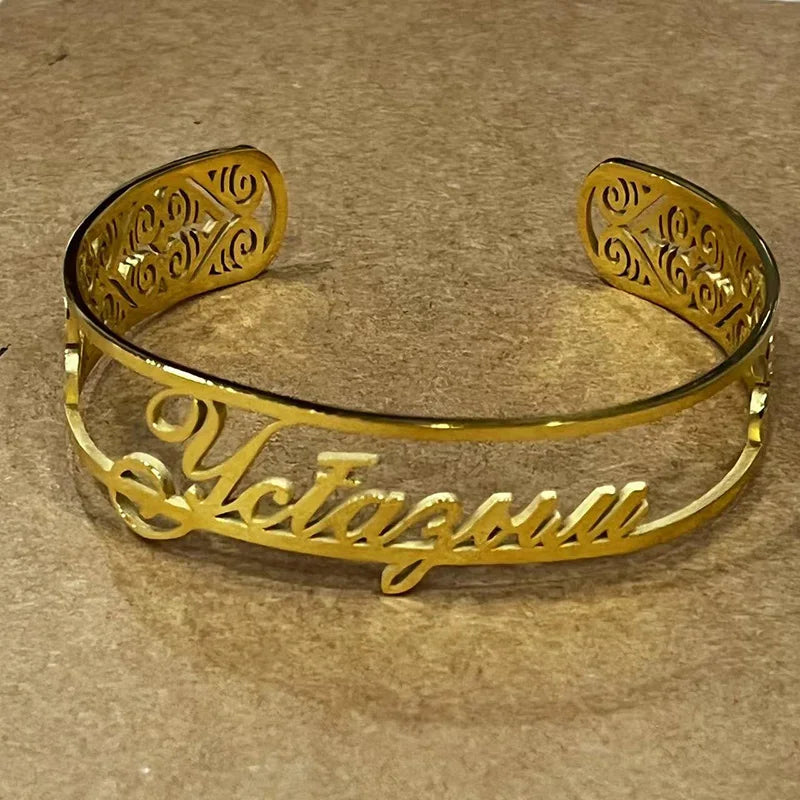 Personalised Gold Engraved Bracelet - Multiple Styles