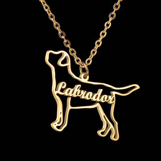 Personalised Pet Name Necklace With Animal Pendant