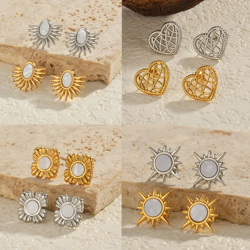 Natural Abalone, Opal & Mother-of-Pearl Dangle Earrings - Lunelle London