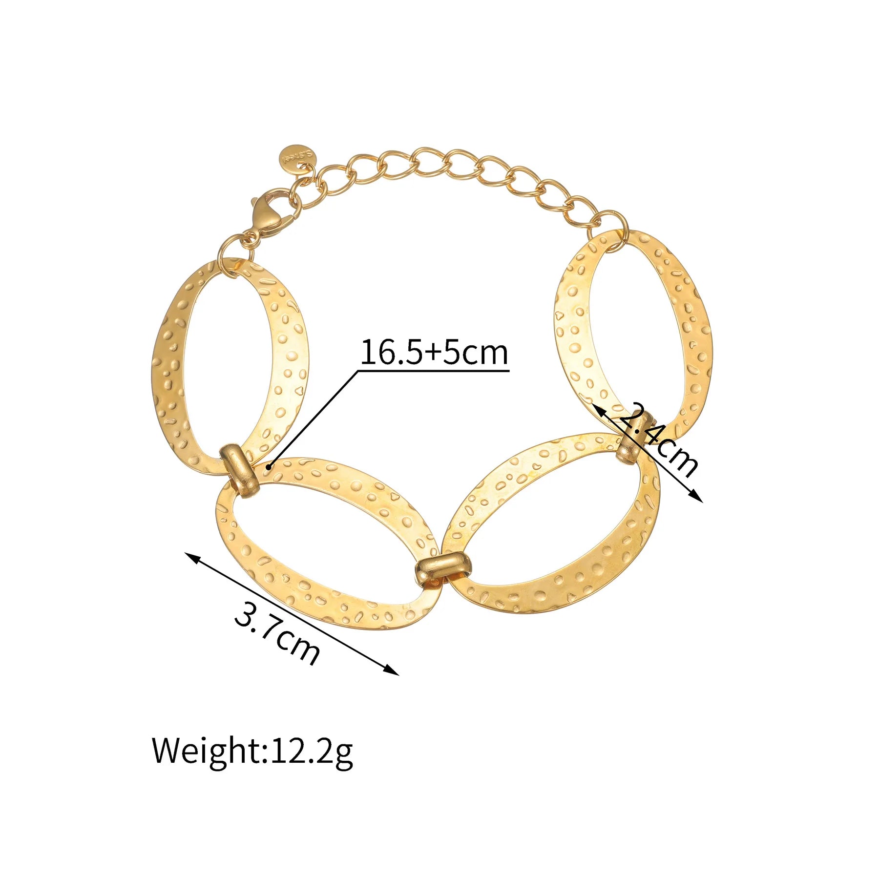 Luxurious Irregular Tri-Color Stainless Steel Chain Bracelet - Lunelle London