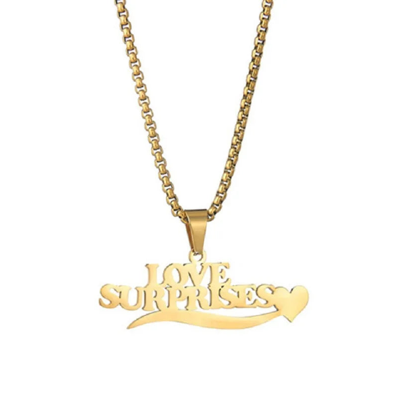 Custom Engraved Name Necklace – Personalised Pendant with Any Emoji Design