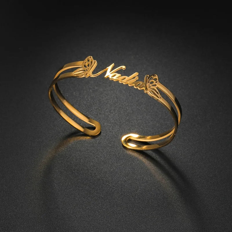 Personalised Gold Engraved Bracelet - Multiple Styles