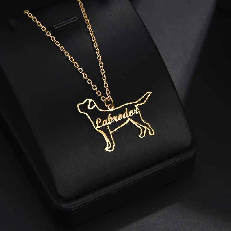 Personalised Pet Name Necklace With Animal Pendant