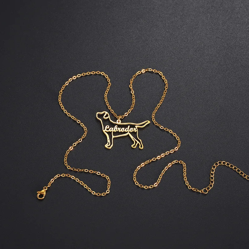 Personalised Pet Name Necklace With Animal Pendant