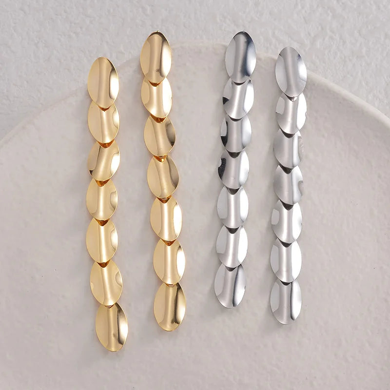 Luxury Drop & Dangle Earrings - Gold Statement Earring - Lunelle London