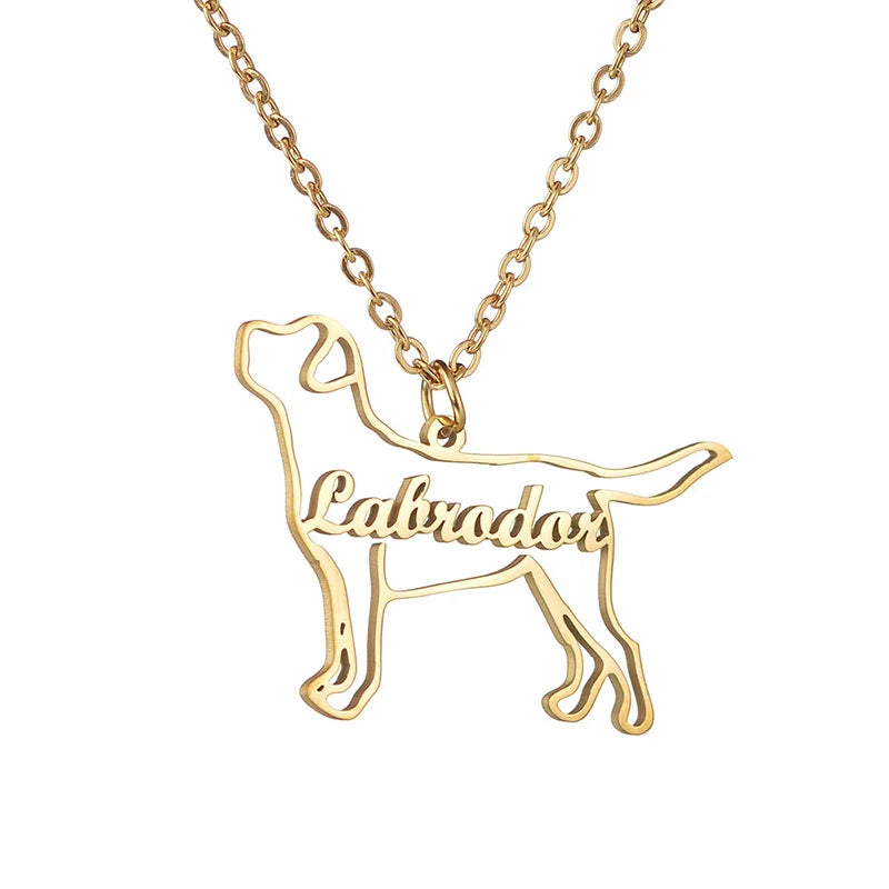 Personalised Pet Name Necklace With Animal Pendant