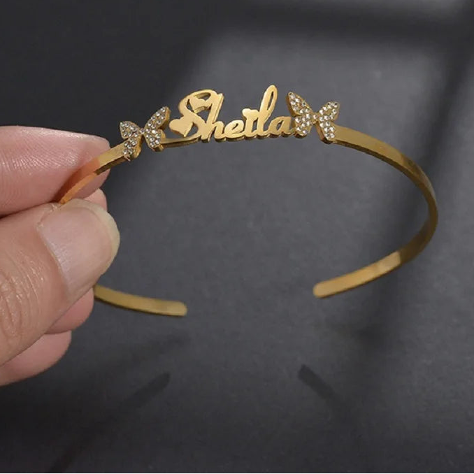 Personalised Gold Engraved Bracelet - Multiple Styles