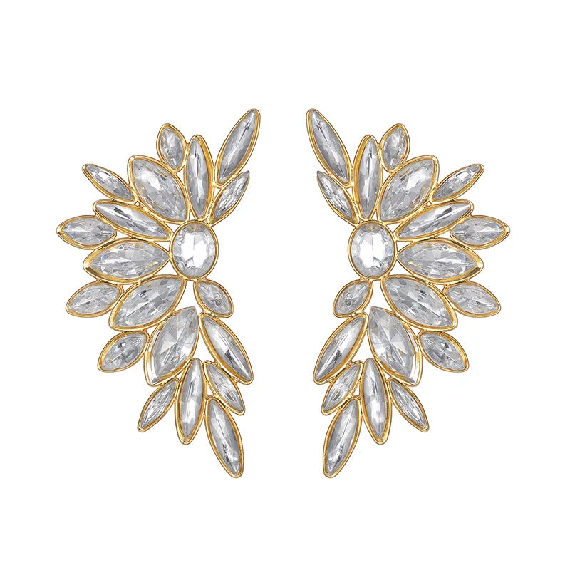 Luxury Crystal Statement Earrings Collection – Colorful Gem Drop & Flower Design - Lunelle London