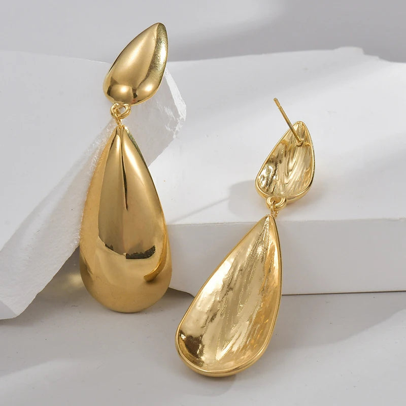 Luxury Drop & Dangle Earrings - Gold Statement Earring - Lunelle London