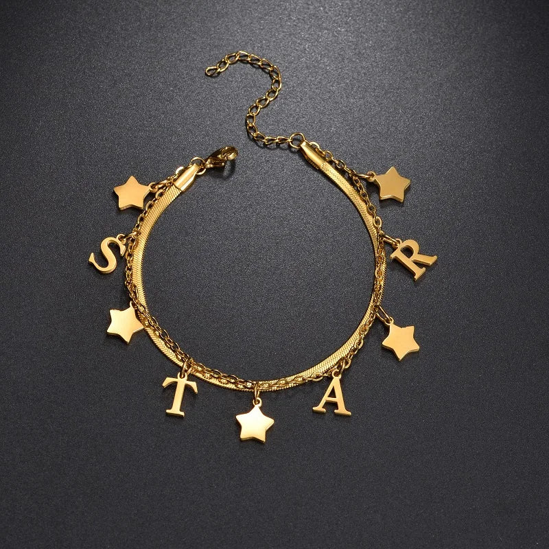 Personalised Gold Anklet Collection - Lunelle London