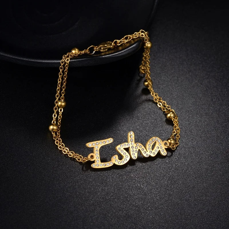 Personalised Gold Anklet Collection - Lunelle London