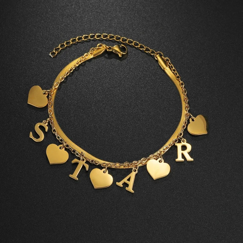 Personalised Gold Anklet Collection - Lunelle London