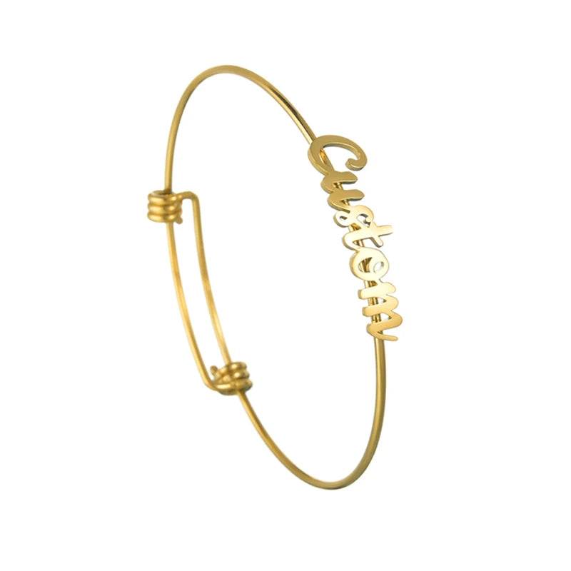Personalised Gold Engraved Bracelet - Multiple Styles