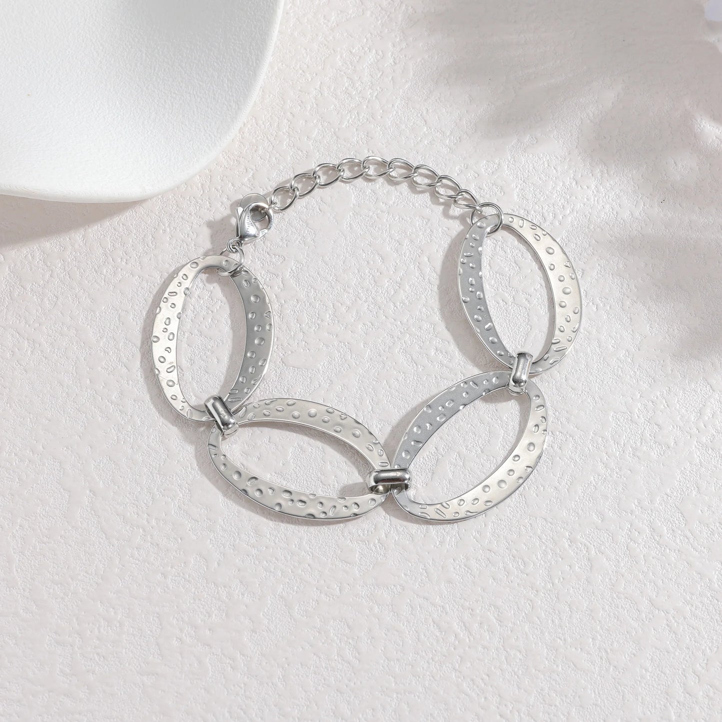 Luxurious Irregular Tri-Color Stainless Steel Chain Bracelet - Lunelle London