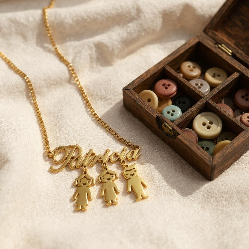 Personalised Custom Name Necklace for Her – Kids Pendant Choker