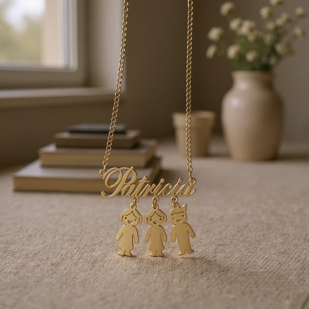 Personalised Custom Name Necklace for Her – Kids Pendant Choker